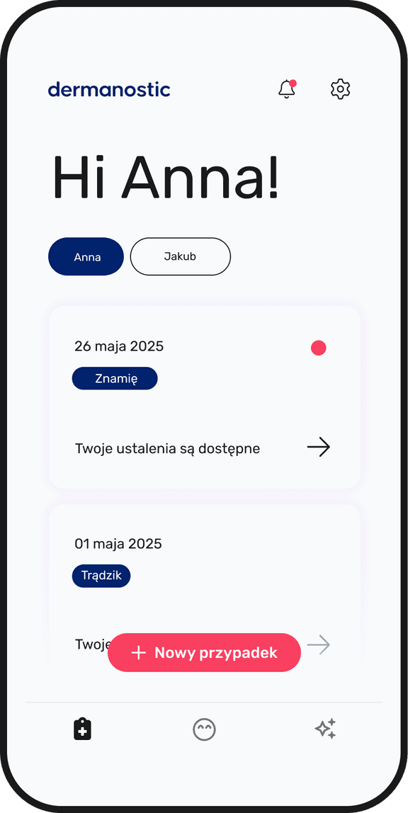 dermanostic App Mockup: HomeScreen