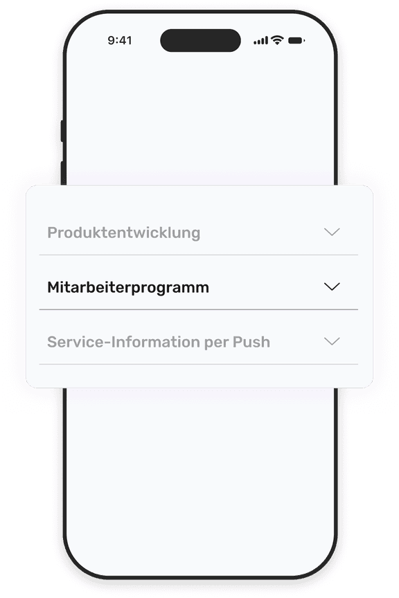 App Mockup: Registrierung