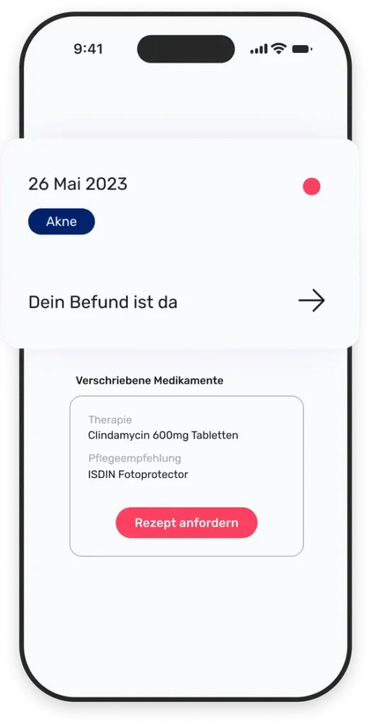 dermanostic App Screen bei der Befundung
