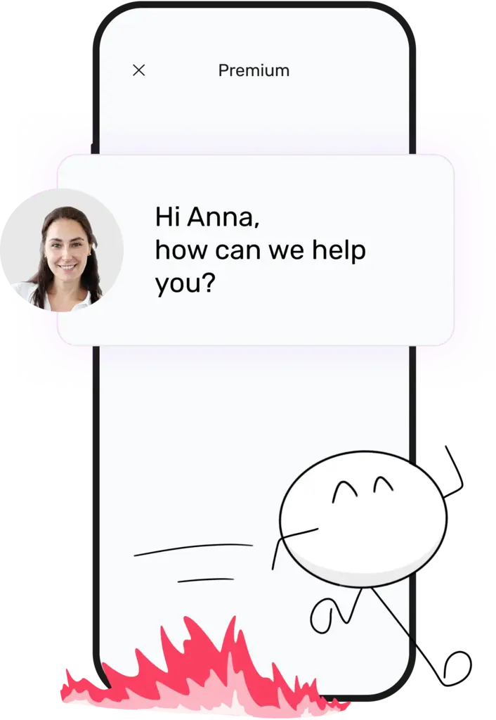 In-App Screen of our premium plan